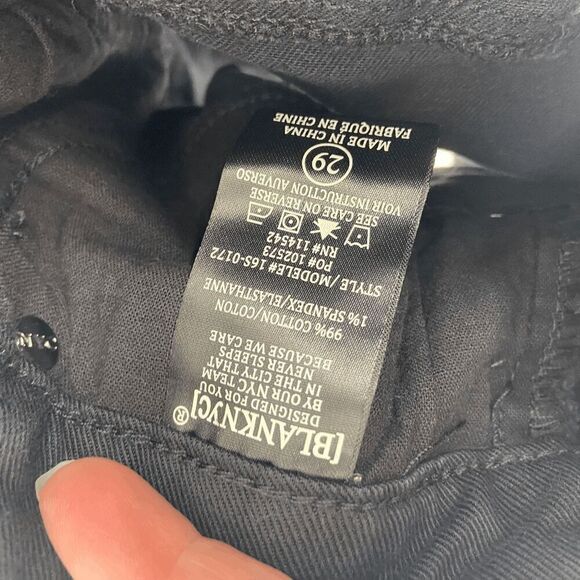 Blank NYC Mystique Womens Black Denim New Lace Up side Mini skirt 29 - Picture 7 of 7